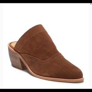 SPLENDID Symphony  Dark Brown Suede Mule Heels Shoes